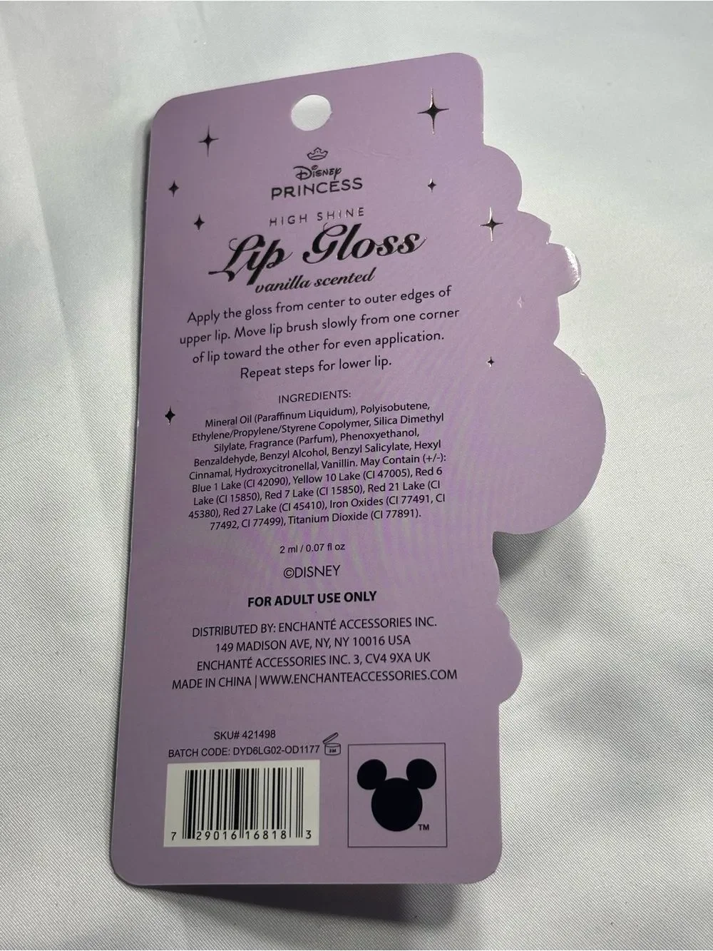 3 New Disney Princess Lip Gloss Set - Light Pink & Metallic Pink Packaging